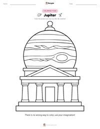 Jupiter coloring page for kids