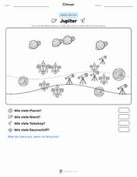Jupiter druckbare Arbeitsblatt Vorschau