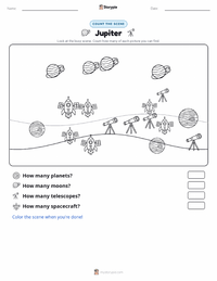 Jupiter printable worksheet preview