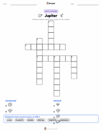 Aperçu de la feuille de travail imprimable Jupiter