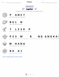 Prabaca lembar kerja cetak Jupiter