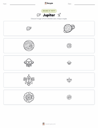 Aperçu de la feuille de travail imprimable Jupiter