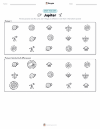 Jupiter printable worksheet preview