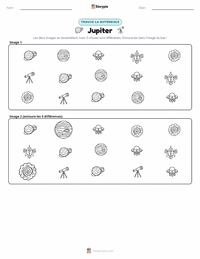 Aperçu de la feuille de travail imprimable Jupiter