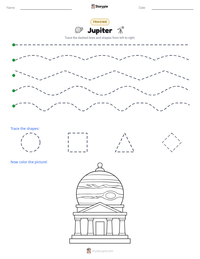 Jupiter printable worksheet preview