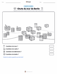 Aperçu de la feuille de travail imprimable Chute du mur de Berlin