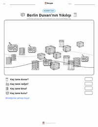 Berlin Duvarı'nın Yıkılışı yazdırılabilir çalışma sayfası önizlemesi