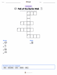 Fall of the Berlin Wall printable worksheet preview