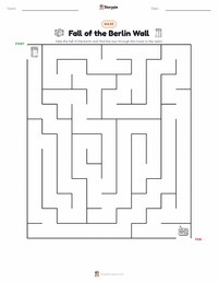Fall of the Berlin Wall printable worksheet preview
