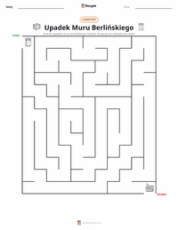 Podgląd drukowalnego arkusza ćwiczeń Upadek Muru Berlińskiego