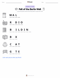 Fall of the Berlin Wall printable worksheet preview