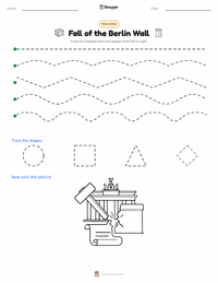 Fall of the Berlin Wall printable worksheet preview