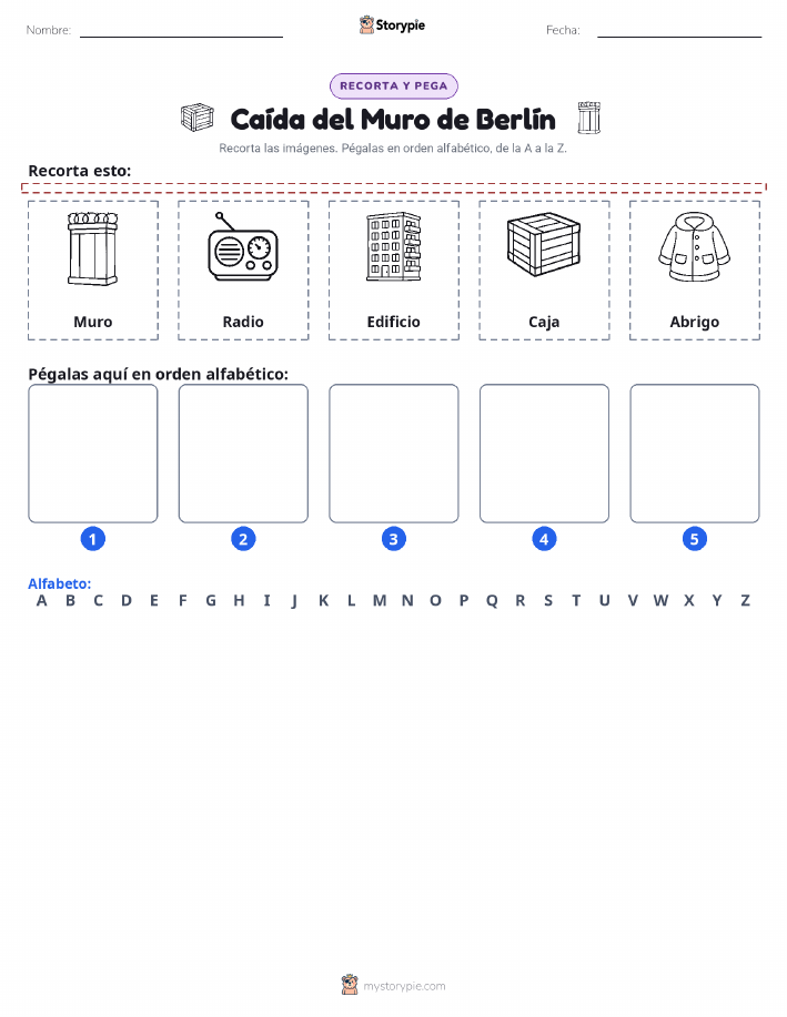 Cortar y Pegar el Alfabeto