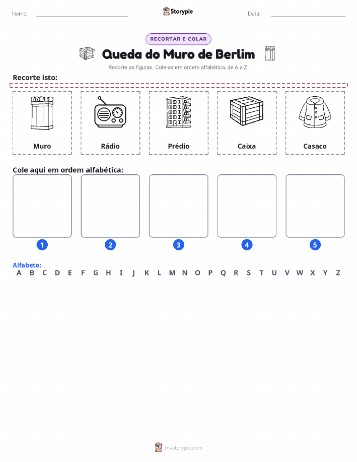 Recortar & Colar Alfabeto