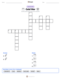 Cold War printable worksheet preview