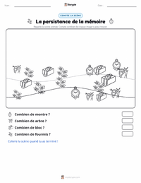 Aperçu de la feuille de travail imprimable La Persistance de la mémoire