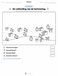 De volharding der herinnering afdrukbare werkblad voorbeeld