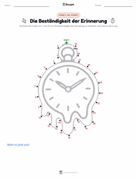 Die Beständigkeit der Erinnerung druckbare Arbeitsblatt Vorschau