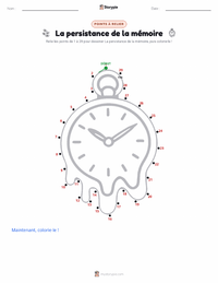 Aperçu de la feuille de travail imprimable La Persistance de la mémoire