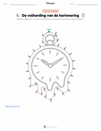 De volharding der herinnering afdrukbare werkblad voorbeeld
