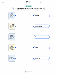 The Persistence of Memory printable worksheet preview