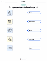 Aperçu de la feuille de travail imprimable La Persistance de la mémoire