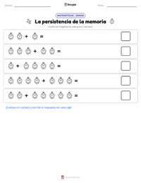 Vista previa de la hoja de trabajo imprimible de La persistencia de la memoria