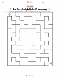 Die Beständigkeit der Erinnerung druckbare Arbeitsblatt Vorschau