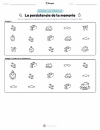 Vista previa de la hoja de trabajo imprimible de La persistencia de la memoria