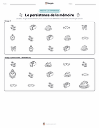 Aperçu de la feuille de travail imprimable La Persistance de la mémoire
