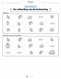 De volharding der herinnering afdrukbare werkblad voorbeeld
