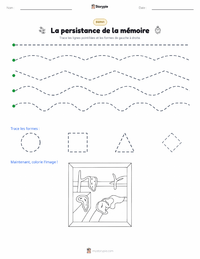 Aperçu de la feuille de travail imprimable La Persistance de la mémoire