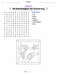 Die Beständigkeit der Erinnerung druckbare Arbeitsblatt Vorschau