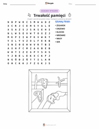 Podgląd drukowalnego arkusza ćwiczeń Trwałość pamięci