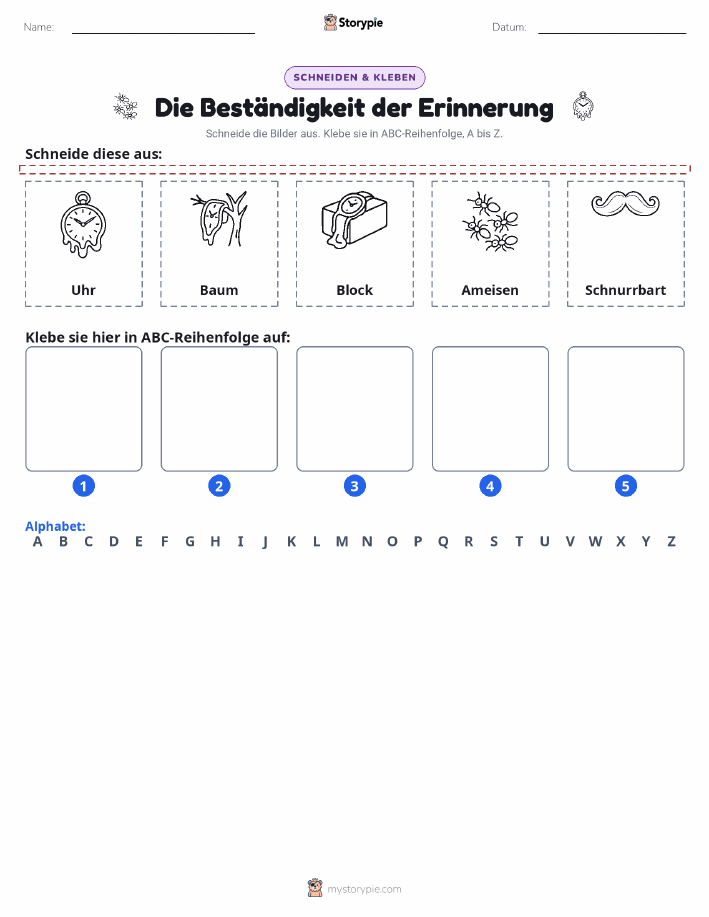 Schneiden & Einfügen Alphabet