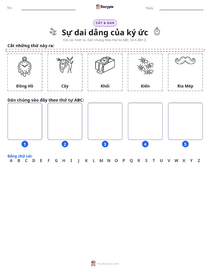 Cắt & Dán Chữ Cái