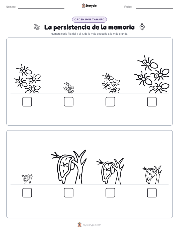 Orden de Tamaños