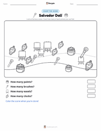 Salvador Dalí printable worksheet preview