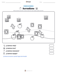 Vista previa de la hoja de trabajo imprimible de Surrealismo