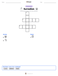 Surrealism printable worksheet preview