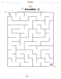 Surrealism printable worksheet preview