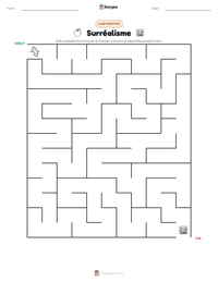 Aperçu de la feuille de travail imprimable Surréalisme