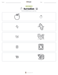 Surrealism printable worksheet preview