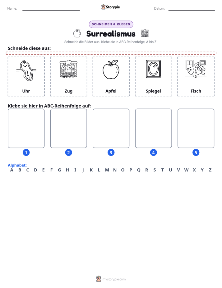 Schneiden & Einfügen Alphabet