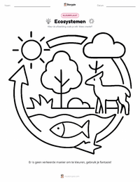 Ecosystemen kleurplaat voor kinderen