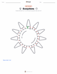 Ecosystems printable worksheet preview