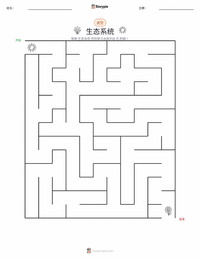 生态系统 可打印工作表预览
