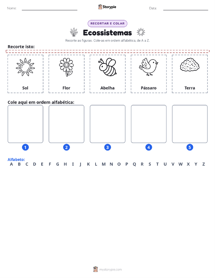 Recortar & Colar Alfabeto