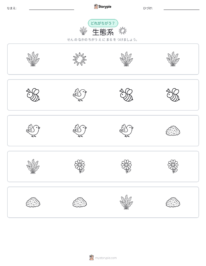 異なるものを見つけよう
