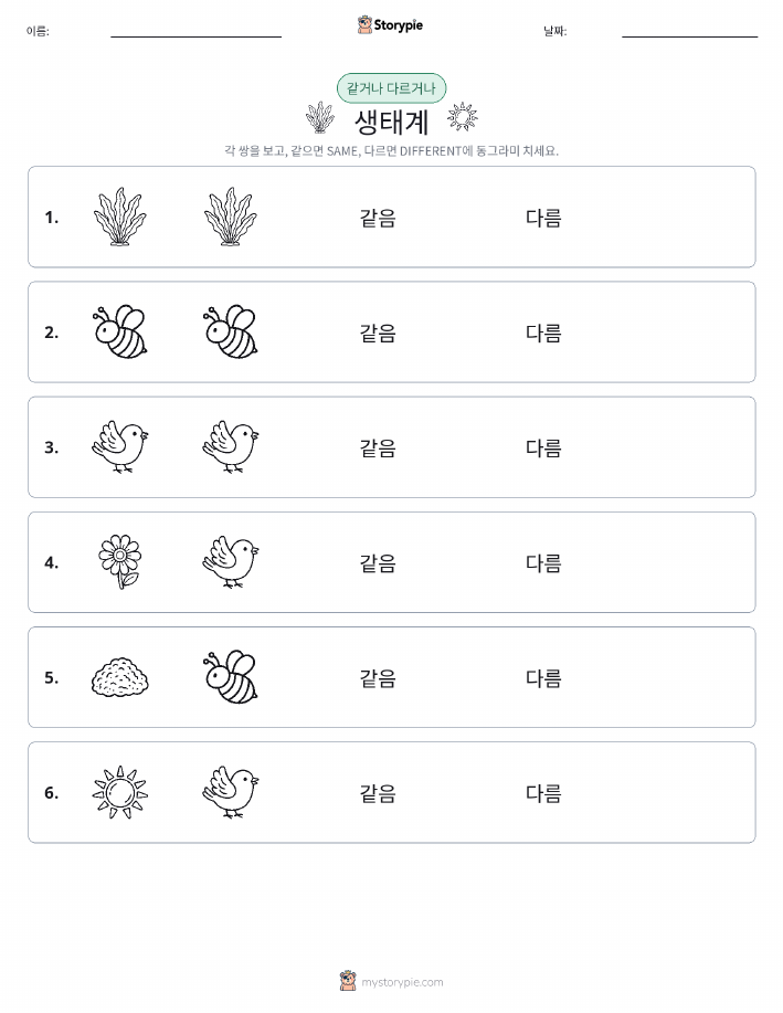 같은 것 또는 다른 것